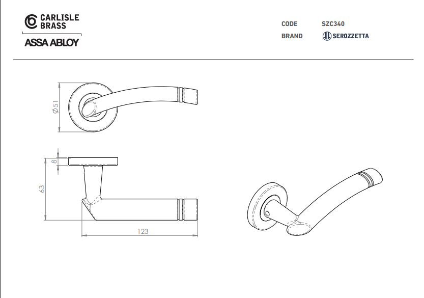 Cuarenta Lever on Round Rose - Image 2