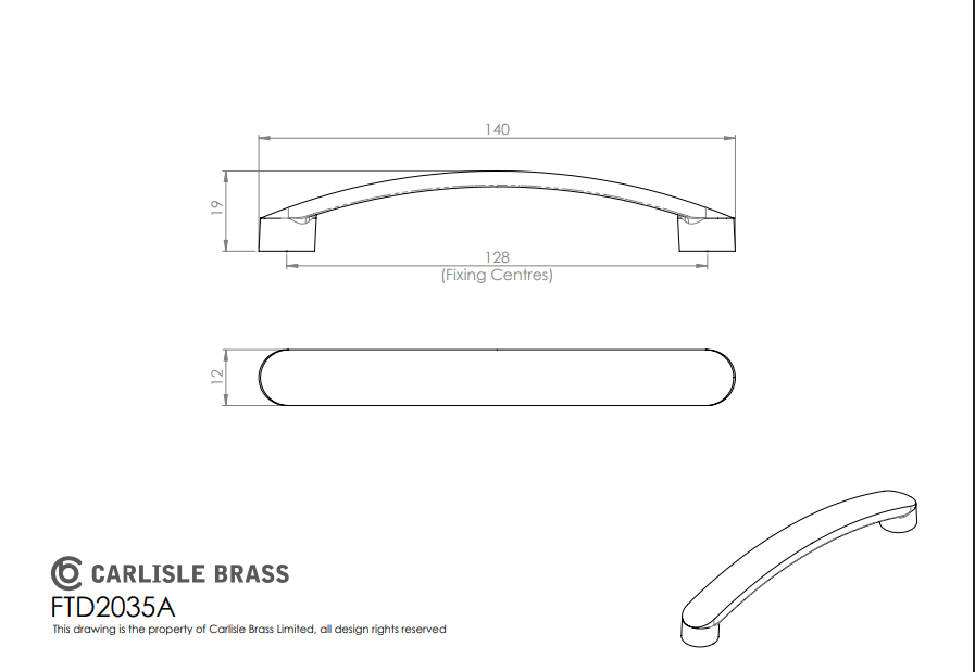 Radius End Flat Bow Handle - Image 2