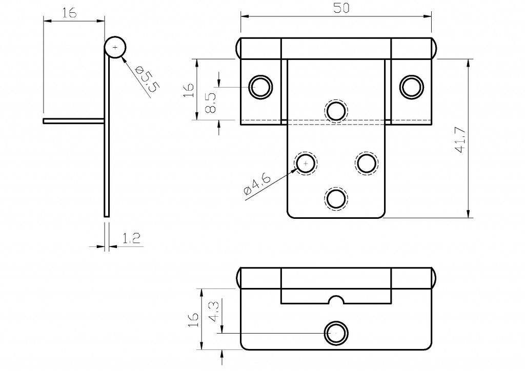 Single Cranked Hinge