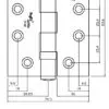 Premium Ball Bearing UKCA & CE Grade 13 Fire Door Hinge - Radius