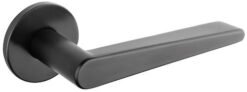 Atlantic Tupai Rapido 5S Line Torrao 5mm Slimline Designer Door Handles On Round Rose, Matt Black - T1967R5SMB (sold in pairs)