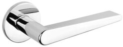 Atlantic Tupai Rapido 5S Line Torrao 5mm Slimline Designer Door Handles On Round Rose, Bright Polished Chrome - T1967R5SPC (sold in pairs)