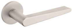 Atlantic Tupai Rapido 5S Line Torrao 5mm Slimline Designer Door Handles On Round Rose, Pearl Nickel - T1967R5SPL (sold in pairs)