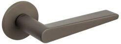 Atlantic Tupai Rapido 5S Line Torrao 5mm Slimline Designer Door Handles On Round Rose, Titanium - T1967R5STT (sold in pairs)