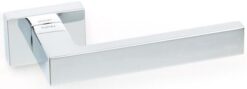 Atlantic Tupai Rapido Retaline Rillo Designer Door Handles On Rectangular Rose, Bright Polished Chrome - T2275LPC (sold in pairs)