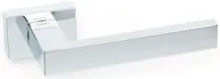 Atlantic Tupai Rapido Retaline Rillo Designer Door Handles On Rectangular Rose, Bright Polished Chrome - T2275LPC (sold in pairs)