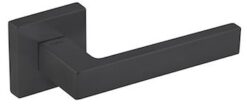 Atlantic Tupai Rapido Quadraline Rillo Designer Door Handles On Square Rose, Matt Black - T2275SMB (sold in pairs)