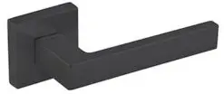 Atlantic Tupai Rapido Quadraline Rillo Designer Door Handles On Square Rose, Matt Black - T2275SMB (sold in pairs)