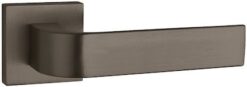 Atlantic Tupai Rapido Curvaline Turis Designer Door Handles On Square Rose, Matt Black - T2732SMB (sold in pairs)