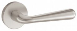 Atlantic Tupai Rapido Curvaline Adra Designer Door Handles On Round Rose, Pearl Nickel - T293RPL (sold in pairs)