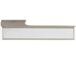 Atlantic Tupai Versaline Tobar Designer Door Handles On Rectangular Rose, Pearl Nickel - T3089LPL PEARL NICKEL WITHOUT DECORATIVE PLATE