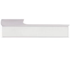 Atlantic Tupai Versaline Tobar Designer Door Handles On Rectangular Rose, Bright Polished Chrome - T3089LPSSPC POLISHED CHROME WITH POLISHED STAINLESS STEEL DECORATIVE PLATE