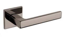 Atlantic Tupai Rapido 5S Line Portel 5mm Slimline Designer Door Handles On Square Rose, Black Satin Nickel - T3095S5SBSN (sold in pairs)