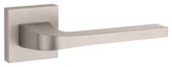 Atlantic Tupai Rapido Curvaline Valbona Designer Door Handles On Square Rose, Pearl Nickel - T3097SPL (sold in pairs)