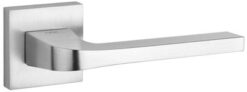 Atlantic Tupai Rapido Curvaline Valbona Designer Door Handles On Square Rose, Satin Chrome - T3097SSC (sold in pairs)