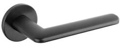 Atlantic Tupai Rapido 5S Line Tavira 5mm Slimline Designer Door Handles On Round Rose, Matt Black - T3098R5SMB (sold in pairs)