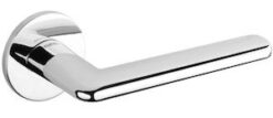 Atlantic Tupai Rapido 5S Line Tavira 5mm Slimline Designer Door Handles On Round Rose, Bright Polished Chrome - T3098R5SPC (sold in pairs)