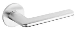Atlantic Tupai Rapido 5S Line Tavira 5mm Slimline Designer Door Handles On Round Rose, Satin Chrome - T3098R5SSC (sold in pairs)