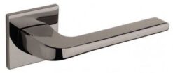 Atlantic Tupai Rapido 5S Line Canha 5mm Slimline Designer Door Handles On Square Rose, Black Satin Nickel - T4007S5SBSN (sold in pairs)