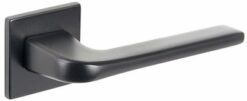 Atlantic Tupai Rapido 5S Line Canha 5mm Slimline Designer Door Handles On Square Rose, Matt Black - T4007S5SMB (sold in pairs)