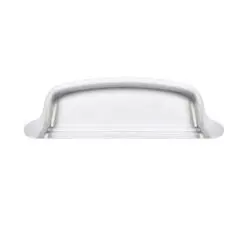 Zoo Hardware Top Drawer Fittings Cupped Cabinet Pull Handle (Various Sizes), Satin Chrome