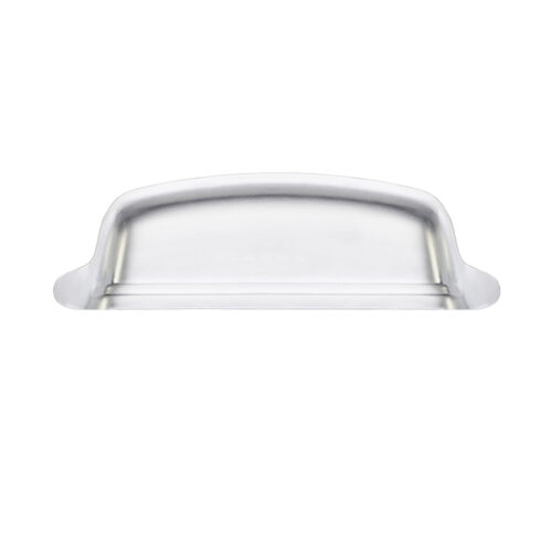 Zoo Hardware Top Drawer Fittings Cupped Cabinet Pull Handle (Various Sizes), Satin Chrome