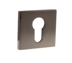 Atlantic Tupai Rapido 5S Line 5mm Slimline Square Euro Profile Escutcheon, Black Satin Nickel - TESCES5SBSN (sold in pairs)