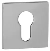 Atlantic Tupai Rapido 5S Line 5mm Slimline Square Euro Profile Escutcheon, Bright Polished Chrome - TESCES5SPC (sold in pairs)