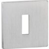 Atlantic Tupai Rapido 5S Line 5mm Slimline Square Euro Profile Escutcheon, Satin Chrome - TESCES5SSC (sold in pairs)