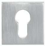 Atlantic Tupai Rapido Curva/Quadraline Square Euro Profile Escutcheon, Satin Chrome - TESCESSC (sold in pairs)