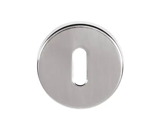 Atlantic Tupai Rapido Curva/Quadraline Round Standard Profile Escutcheon, Satin Chrome - TESCKRSC (sold in pairs)
