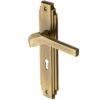 Heritage Brass Tiffany Art Deco Style Door Handles, Antique Brass (Sold In Pairs)