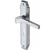 Heritage Brass Tiffany Art Deco Style Door Handles, Polished Chrome (Sold In Pairs)