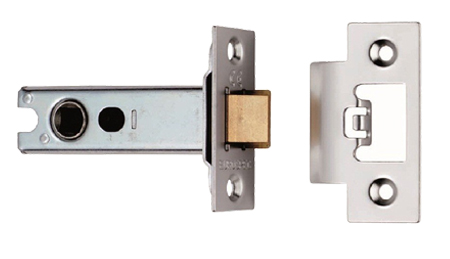 Eurospec Double Sprung 3 Inch Tubular Latches (Bolt Through) - Nickel Plate Or Satin Chrome