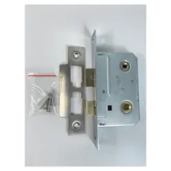 Bathroom Mortice Lock- 75mm- Satin Stainless Steel Finish