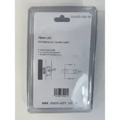Tubular Latch – 75mm – Satin Stainless Steel & Polished Brass Finish