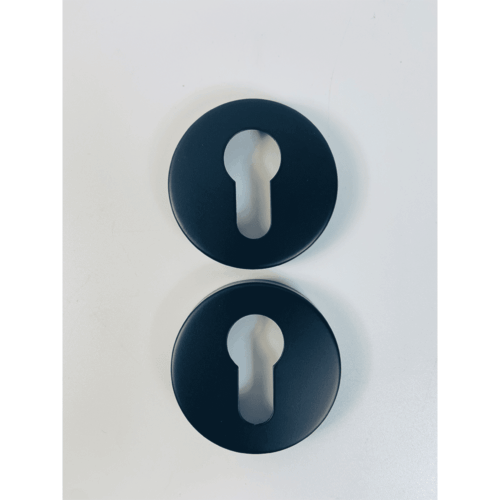 Euro Escutcheon Keyhole Cover - 52mm - Black Finish