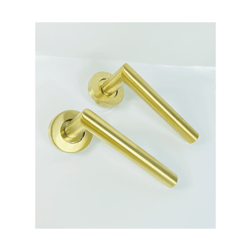 Lever on Rose Door Handle – 19mm – Satin Brass