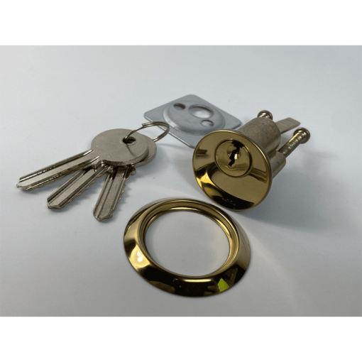 Night Latch Cylinder - 77X33X33mm - Polished Brass Finish