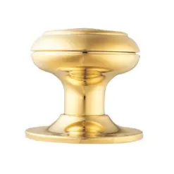 Bun Mortice Door Knob - 63mm - Polished Brass Finish