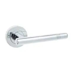 IRONMONGERY SOLUTIONS Bathroom Pack of Door Handle, Bathroom Locks, Turns & Release & Hinges - Pack of Door Handle in Polished Chrome Finish