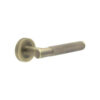 IRONMONGERY SOLUTIONS Lock Pack of Door Handle, 2 Lever Sashlocks, Escutcheon & Hinges - Pack of Door Handle in Antique Brass Finish