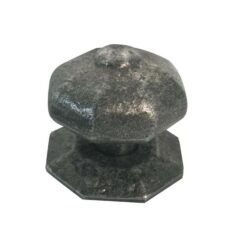 Oct Centre Door Knob – 63mm - Black Antique Finish