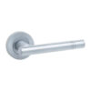 IRONMONGERY SOLUTIONS Latch Pack of Door Handle, Tubular Latch & Hinges - Pack of Door Handle in Satin Chrome Finish