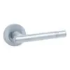 IRONMONGERY SOLUTIONS Lock Pack of Door Handle, 3 Lever Sashlocks, Escutcheons & Hinges - Pack of Door Handle in Satin Chrome Finish