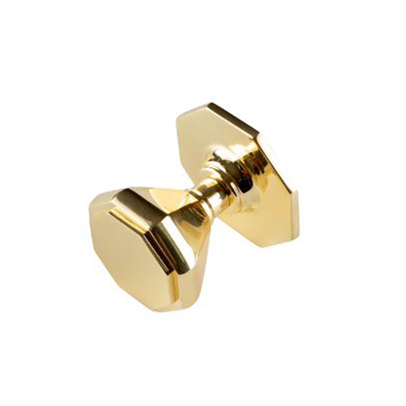 Tamas Centre Door Knob - 79x66mm - Polished Brass