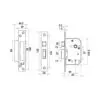 IRONMONGERY SOLUTIONS Lock Pack of Door Handle In Satin Chrome Finish