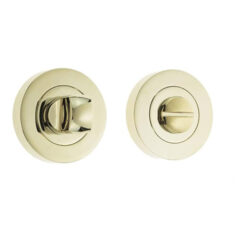 IRONMONGERY SOLUTIONS Bathroom Pack of Door Handle, Bathroom Locks, Turns & Releases & Hinges - Pack of Door Handle in PVD Finish