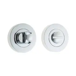 IRONMONGERY SOLUTIONS Bathroom Pack of Door Handle,Turns & Releases & Hinges - Pack of Door Handle in Polished Chrome Finish