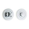 IRONMONGERY SOLUTIONS Bathroom Pack of Door Handle, Bathroom Locks, Turns & Release & Hinges - Pack of Door Handle in Polished Chrome Finish